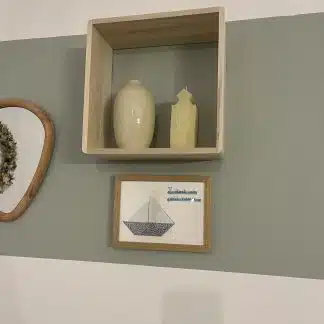 Cadre origami et aquarelle bateau