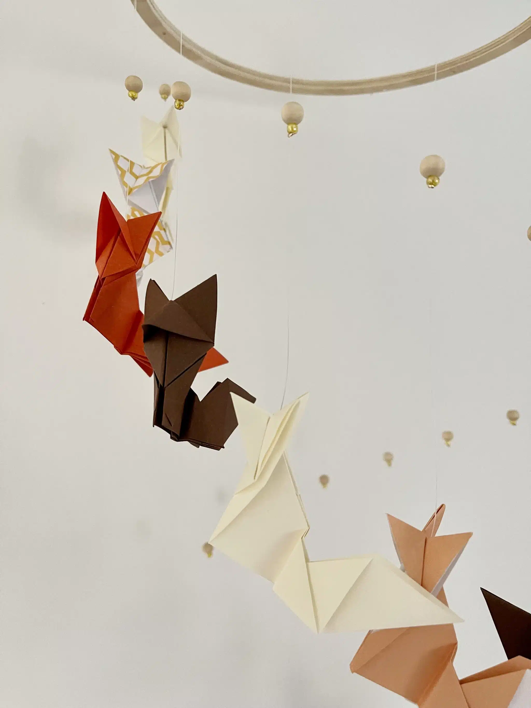 Mobile bébé en origami pliage renard – Image 2
